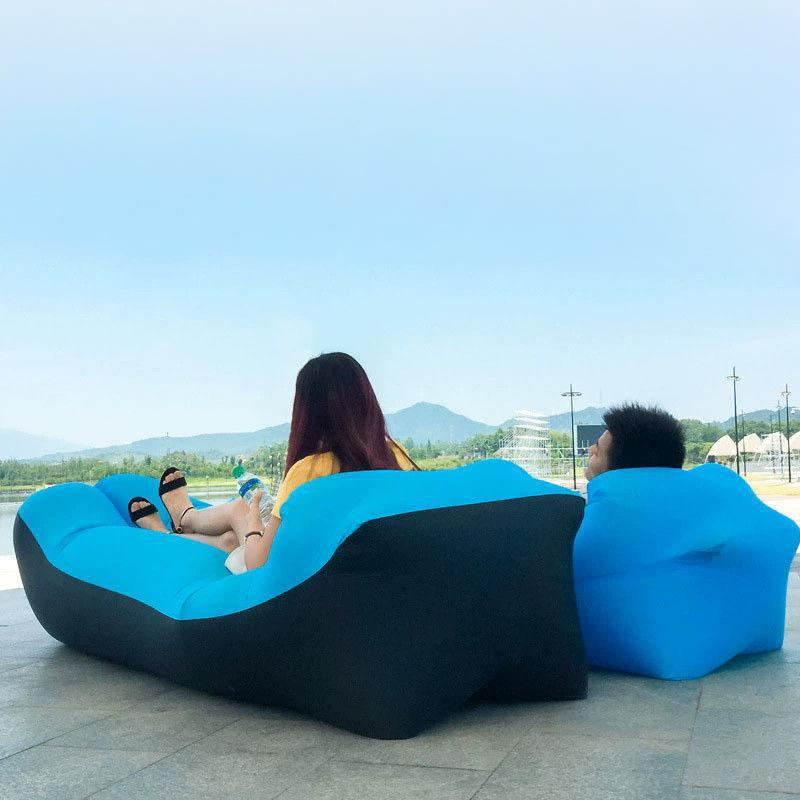 Portable Inflatable Lounger Camping Air Sofa Beach Mat Quick Inflation Lightweight Supports 300lbs_voghion.com