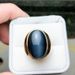 Anello da uomo in acciaio inossidabile con opale ovale, liscio e di grandi dimensioni, con spedizione all'ingrosso diretta per feste e matrimoni._voghion.com