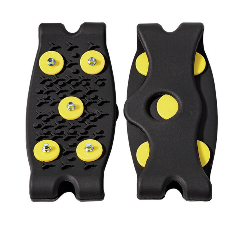 Black Five-Tooth Gripper Anti-Slip Shoe Covers Children Outdoor Snow Boots Sole Stickers Magic Tool For Adults Ice Grips_voghion.com