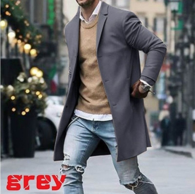 trench Men's tweed coat for men_voghion.com
