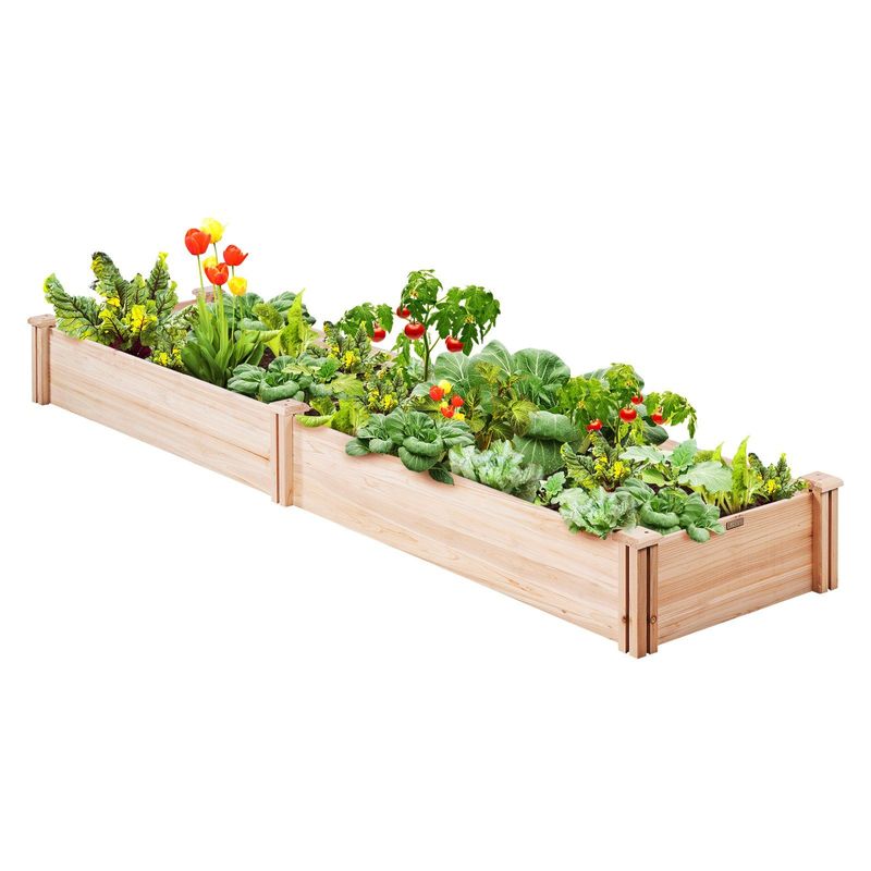 VEVOR Wooden Raised Garden Bed Planter Box 94.5x23.6x9.8" Flower Vegetable Herb_voghion.com