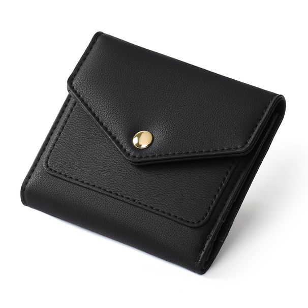 portafoglio corto da donna RFID antimagnetico spazzola antifurto portafoglio multi-card piccolo portamonete giapponese_voghion.com