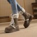 Damen-Schneestiefel mit dicker Sohle, Stiefel bis zur Wade, Herbst/Winter 2025, warmes Baumwollfutter_voghion.com