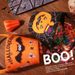 Halloween Trick Or Treat Bag - Spooky Pumpkin Candy Bucket With Spider, Bat & Cat Designs_voghion.com