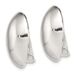 Sterling Silver Polished Non-Pierced 22x15mm Oval Button Earrings_voghion.com