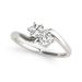 Solitaire Two Stone Diamond Ring in 14k White Gold (1/2 cttw)_voghion.com