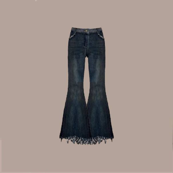 Abbigliamento da donna Autunno Stile pigro Completo Moda Giacca in maglia con cappuccio leggermente grassa e sottile Jeans Completo due pezzi_voghion.com