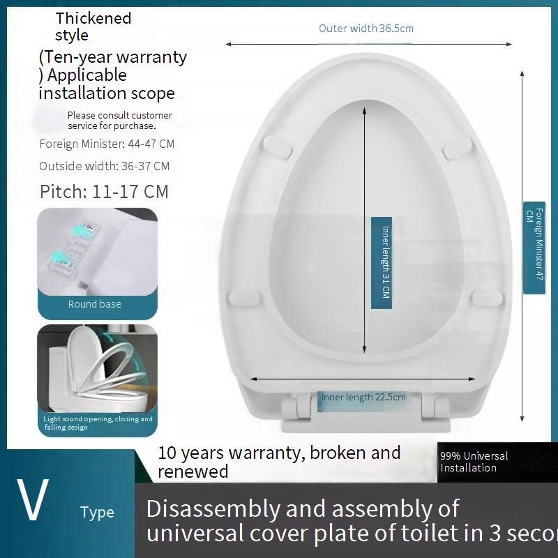 Universele verdikte toiletbrilhoes, duurzame UV-bestendige vervanging voor standaard langwerpige toiletten, eenvoudig te installeren toiletdeksel met softclose scharnieren._voghion.com