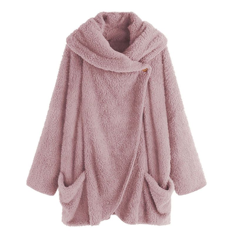 Frauen Kleidung plüsch große revers fledermaus ärmel strickjacke jacke ein stück drop verschiffen_voghion.com