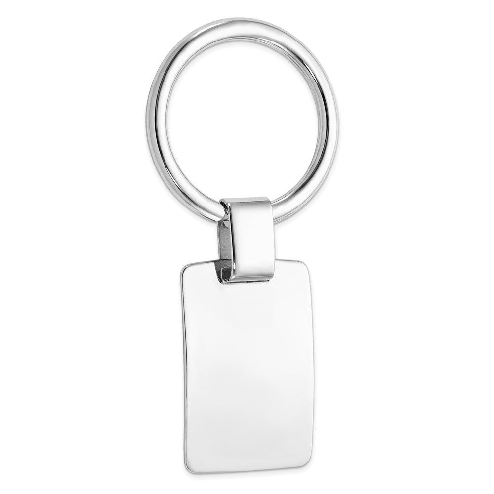 Sterling Silver Rhodium Plated Key Chain_voghion.com