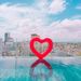 Heart-Shaped Ring Inflatable Float Bed Supplies Toy Small Heart Swimming Pool Bubble PVC Water Use_voghion.com