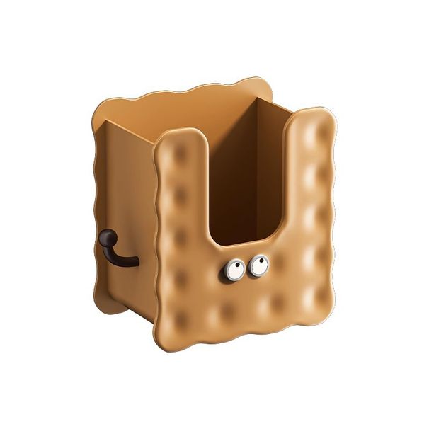 SquarePants Feuchttücherhalter zur Wandmontage – Wasserdichte Taschentuchbox mit großer Öffnung für Bad und Küche (Braun, PP-Material)_voghion.com