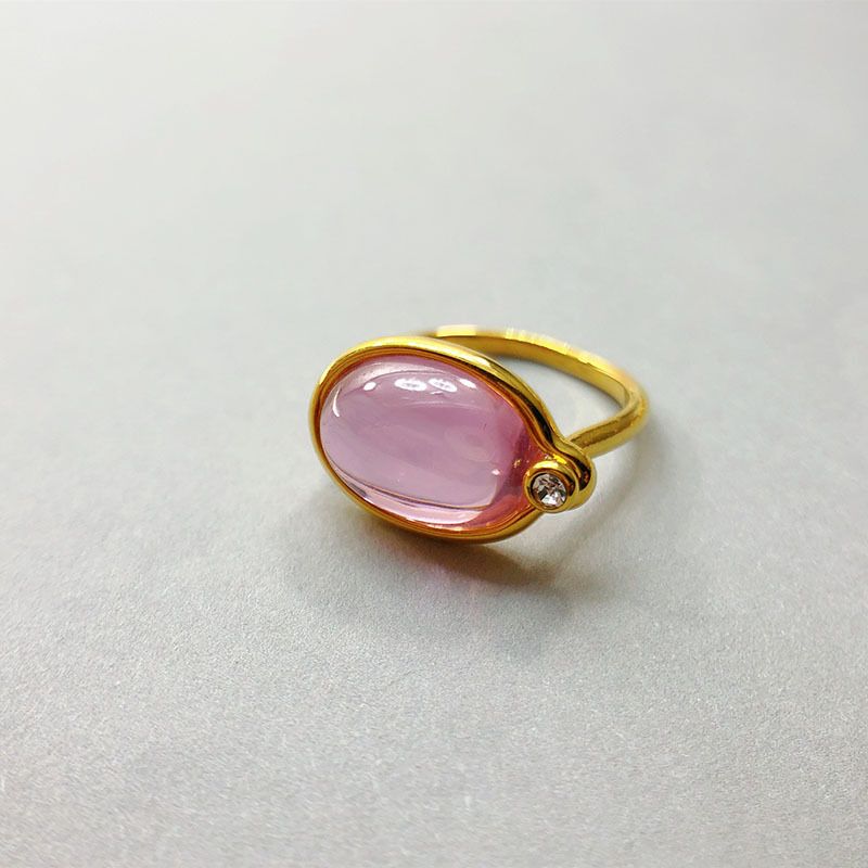 Nuovo anello in zircone intarsiato in oro galvanizzato autentico da donna con personalità e temperamento per uomo_voghion.com