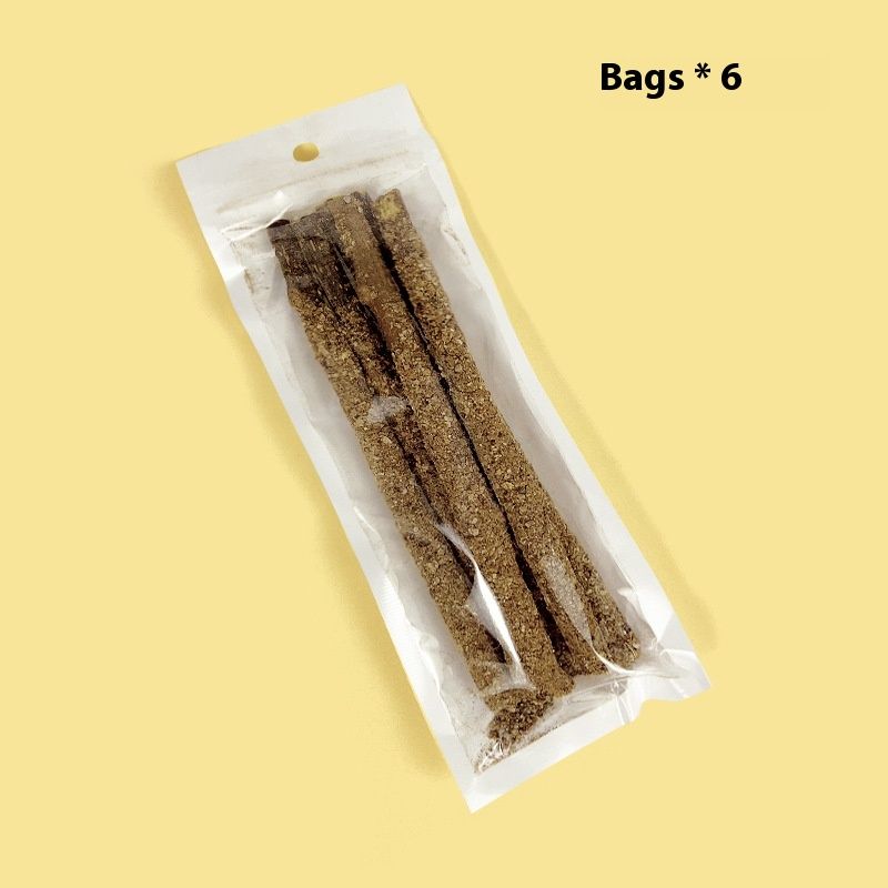 Dents de menthe pour animaux de compagnie, broyage des dents en bois, bâton de Tianliao, bonbons à mâcher, collation durable pour chat, vente en gros_voghion.com