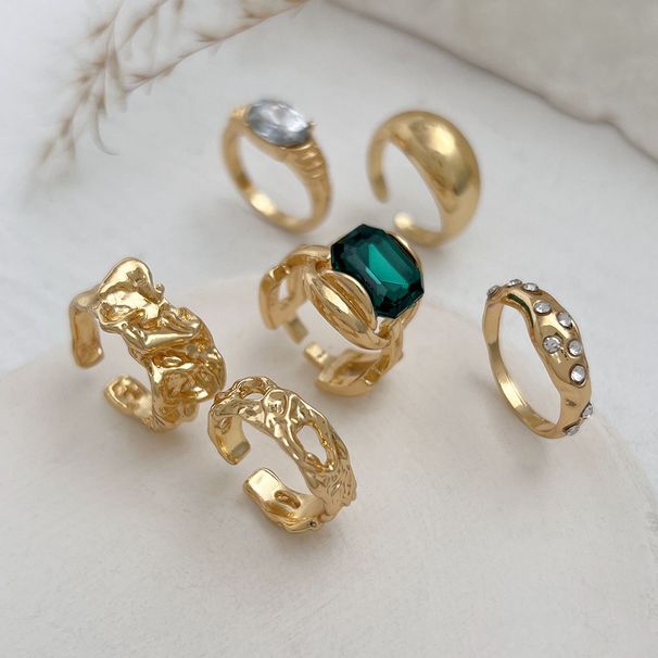Niche Sweet Cool Ins Geometric Light Luxury Open Set Personality Index Finger Ring_voghion.com