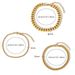 Conjunto de três peças de tornozeleiras femininas, personalidade simples, estilo de metal, exagerado, multicamadas, joias para os pés_voghion.com
