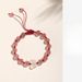Natural Crystal Strawberry Crystal Bracelet Hand-woven Red Rope Red Glue Flower Chalcedony Butterfly Wang Marriage Bracelet_voghion.com