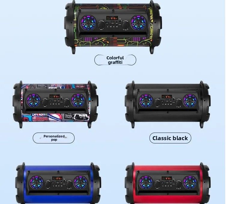 2025 Upgrade New Convenient Subwoofer Bluetooth Speaker, Outdoor Sports Square Dance Mobile Phone Wireless Karaoke_voghion.com