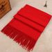Women's Scarves red scarf logo custom solid color gift imitation cashmere shawl_voghion.com