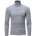 Men's Solid Color Turtleneck T-Shirt For Male Autumn Spring Casual Long Sleeve Basic Bottoming Shirt For Men Slim-Fit Tops_voghion.com