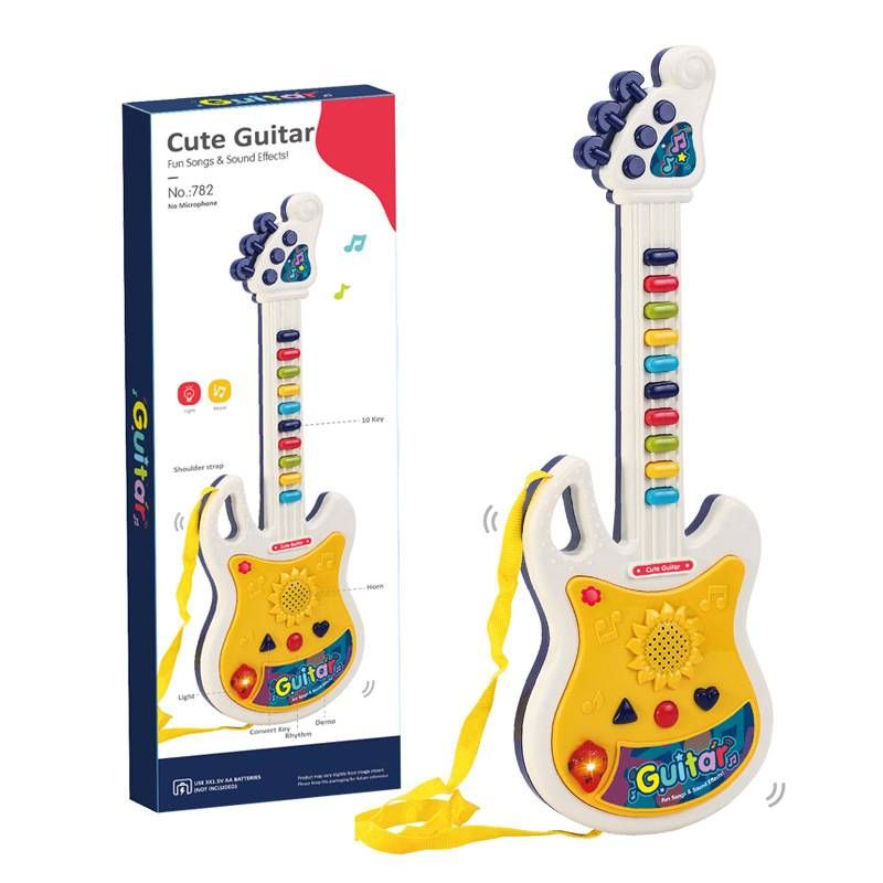 Beleuchtung, Musik, Gitarre, Jungen und Mädchen, Studenten, Kinder, Musikinstrumente, Eltern-Kind-Interaktion, Rollenspielzeug_voghion.com