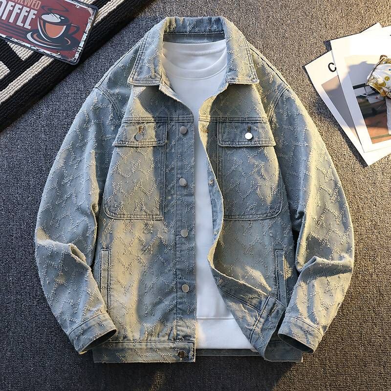 Vintage Washed Denim Jacket With Hood - Slim Fit Casual Coat For Men & Women | Lightweight Spring/Fall Outerwear (M-3XL)_voghion.com