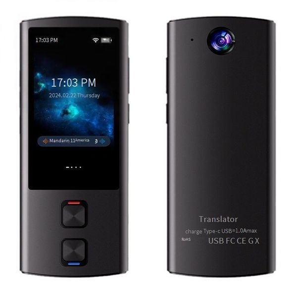 AI Translator Device With Instant Voice & Photo Translation, 138+ Languages, WiFi/Offline, ChatGPT Support, Portable For Travel & Business_voghion.com