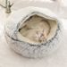 Guangying Round Soft Plush Pearl Velvet Stuffed Cat Dog Bed House Cushion Pet Supplies_voghion.com