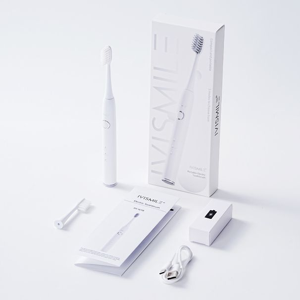 3-Speed Magnetic Sonic Toothbrush – Portable, Ultra-Quiet (36dB), 30-Day Battery, IPX7 Waterproof & Self-Cleaning (Purple/White/Pink Travel Kit)_voghion.com