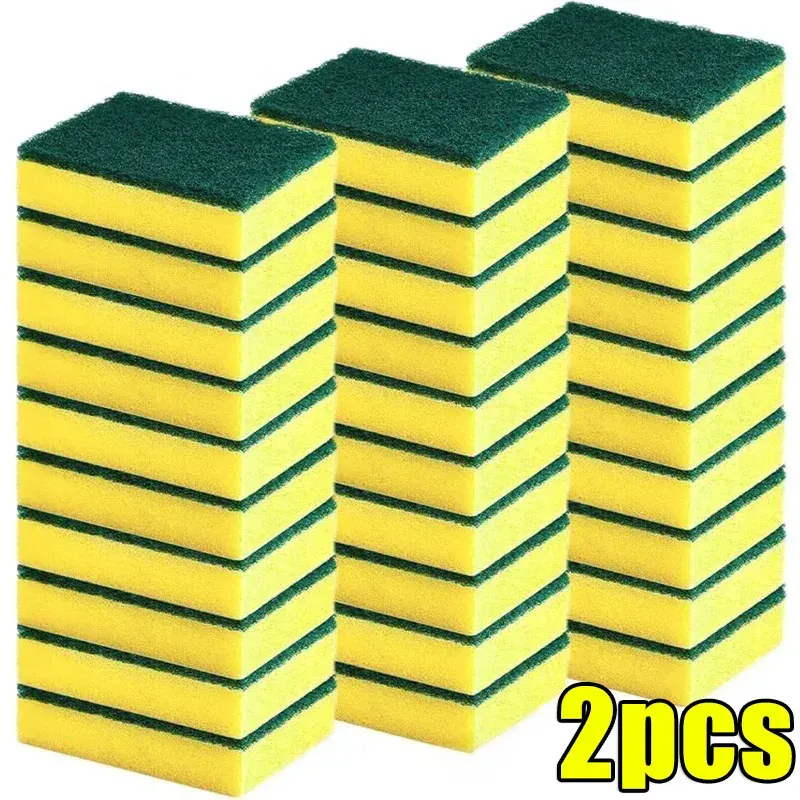 50/2 pezzi di spugna per la pulizia dei piatti, assorbente e morbida, per strofinare e pulire pentole e pagliette, kit per la rimozione della ruggine, spazzola per la pulizia della casa_voghion.com