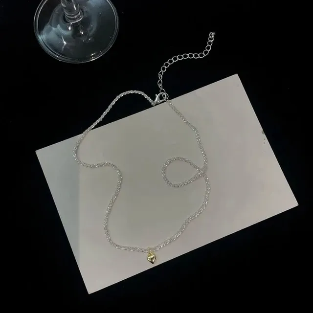 Collana Sparkg popolare alla moda per le donne, collana con clavicola, girocollo, gioielli alla moda, regalo di compleanno per la festa di nozze_voghion.com