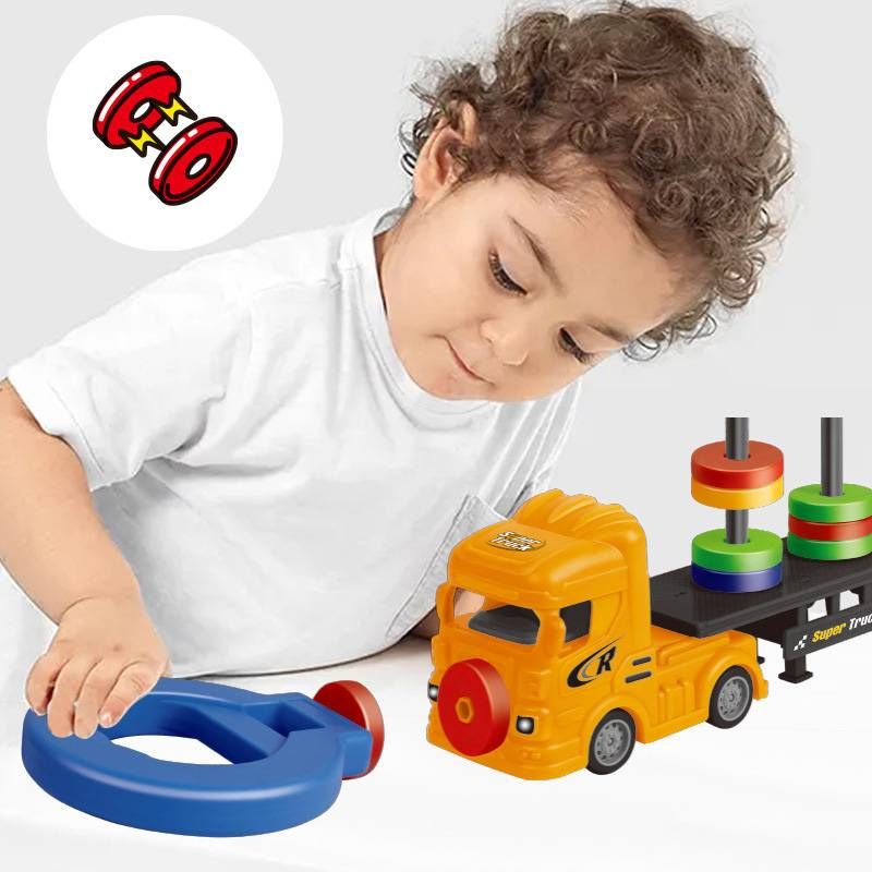 Magnetisk ring Magnetisk släpleksak Barn 3D Storpartikelstapelspel för barn Sense Träningsutrymme Konstruktion Magnetisk leksak_voghion.com