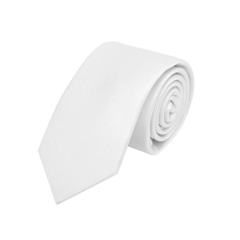 Fashion Men's Suit Wedding Dress Korean Style Solid Color Pinstripe White Tie_voghion.com