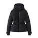 Damen Winterjacke mit Kapuze, hoher Taille, gepolstert, Sportparkas, Mäntel mit Gürtel, weiblich, elegant, dick, warm, Taschen, winddicht_voghion.com