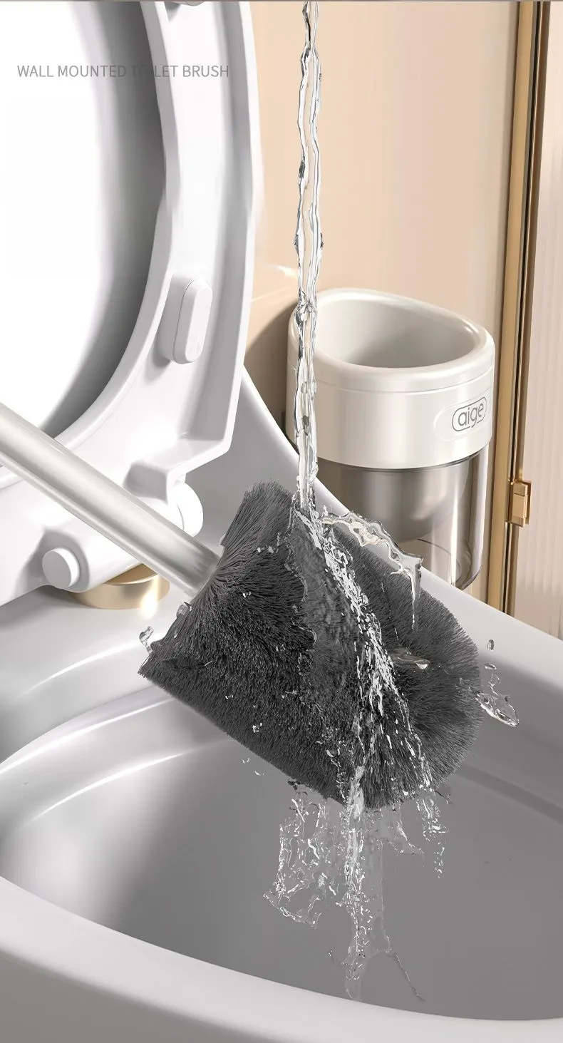 Aige Set Household No Dead Angle 2024 New Wall-Mounted Bathroom With Base Toilet Cleaning Brush_voghion.com