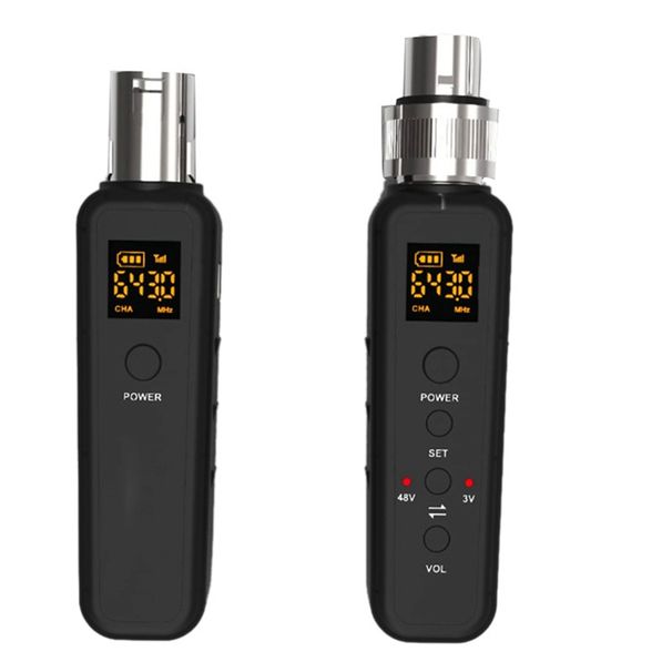 Convertitore wireless UHF XLR per microfono trasmettitore ricevitore adattatore per chitarra_voghion.com