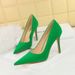 Super high heel women's shoes slim heel shallow mouth pointed simple high heels_voghion.com