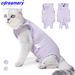 Cat Recovery Suit Professional,Abdominal Wounds Cone E-Collar Alternative,Pet Surgical Recovery Suit Soft Onesie For Cats_voghion.com