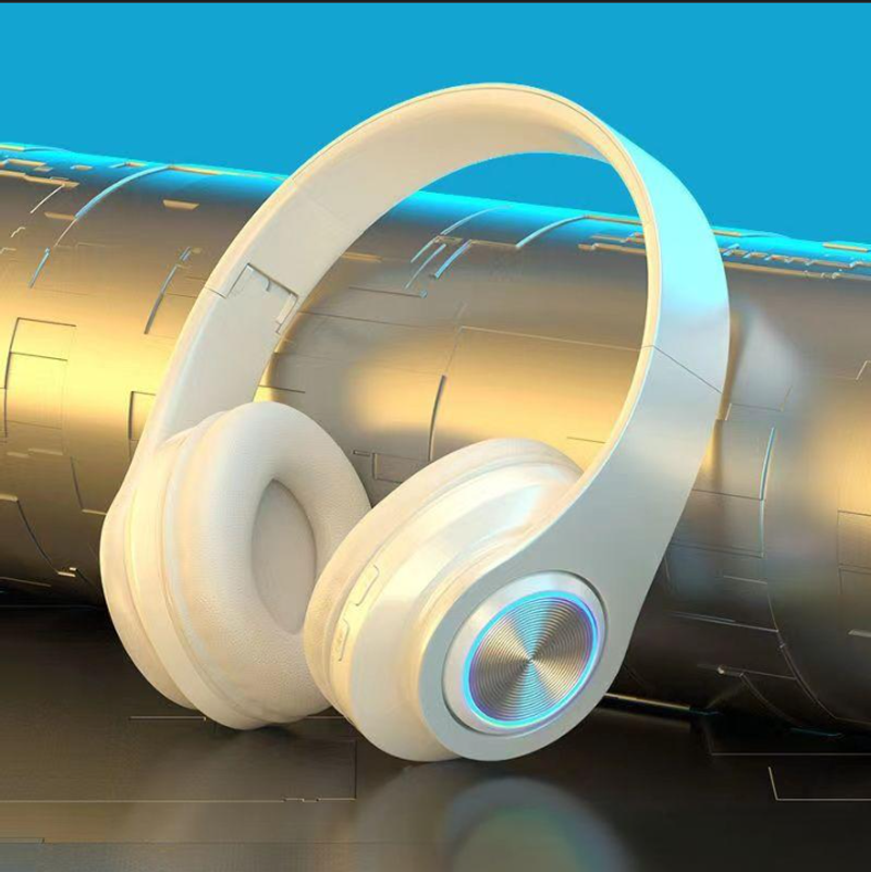 Earphones & Headphones head mounted Bluetooth headset wireless heavy bass headset card colorful luminous headset_voghion.com