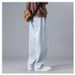 Vintage Washed Men's Jeans High Street Straight Leg Loose Fit Wide Trousers For Casual Wear_voghion.com