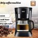 Macchina per caffè americano elettrica da 600 ml - Macchina per caffè americano compatta con filtro riutilizzabile (nera, spina UE/USA/Regno Unito, stile Ins)_voghion.com