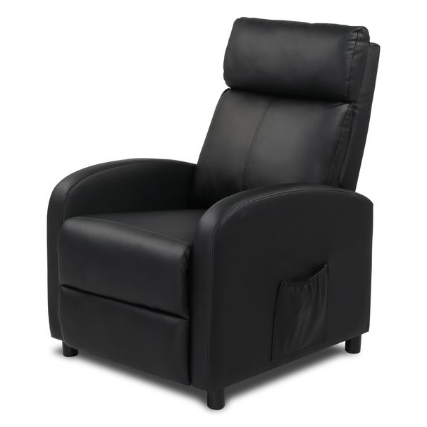 Fauteuil inclinable électrique pour salon, home cinéma, en cuir PU, avec massage et chaleur. Canapé-lit de massage._voghion.com