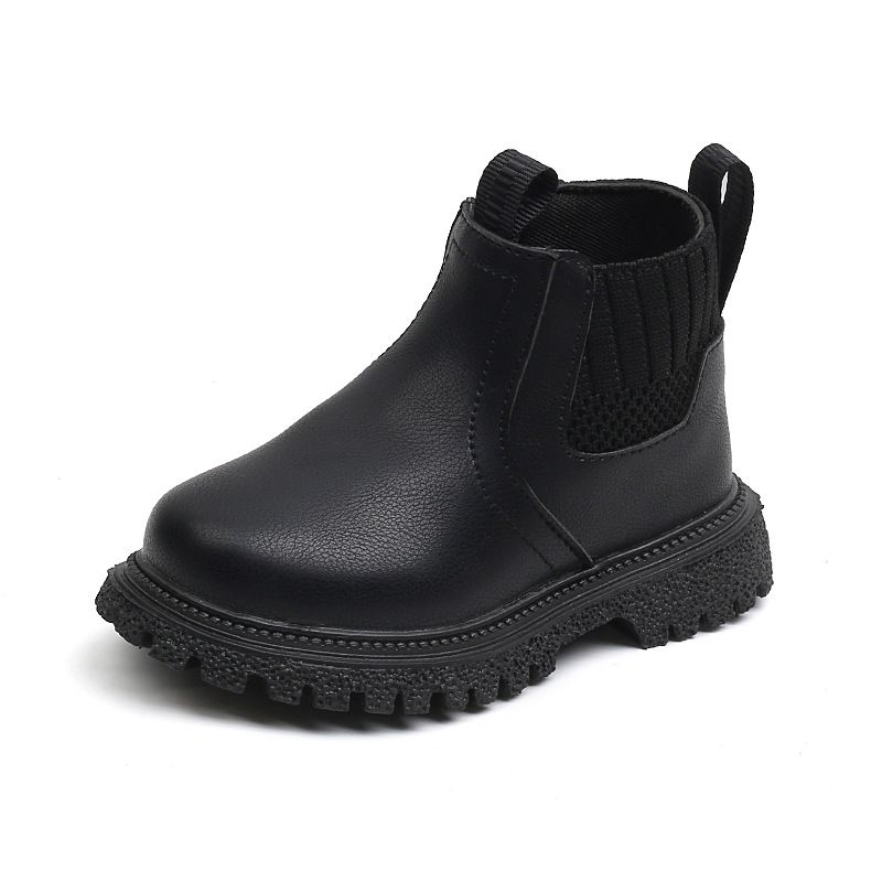 Child's shoes Boys' side zipper fashion Doc Martens girls' soft-soled fashion boots_voghion.com