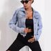 Women's Clothing INS Casual loose ripped long sleeved short denim jacket_voghion.com