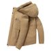 Giacca invernale imbottita con cappuccio da uomo - Cappotto lungo foderato in caldo pile con chiusura a zip, taglie comode per il freddo_voghion.com