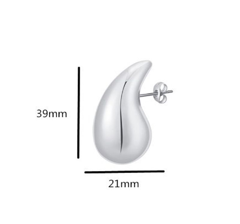 Extra large water droplet with high-end feel, vacuum melon seed shaped earrings made of stainless steel, environmentally_voghion.com