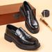 Men's Top Layer Cowhide Spring New Style Business Casual Men's High-end Genuine Leather Thick Soled Single Shoes Wenzhou_voghion.com