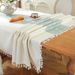 Nappe en tissu nordique Ins, tissu en coton et lin, nappe de salle à manger fraîche, bord à pompon, nappe de table basse rectangulaire_voghion.com
