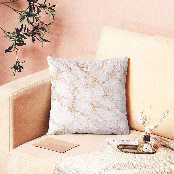 Rajat ylittävä superpehmeä lyhyt pehmolelu marmoripainettu tyyny vyötärötyyny kodinsisustus sohvatyynyn päällinen_voghion.com