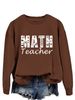 Math Teacher Versatile Round Neck Autumn/Winter Hoodie Comfortable Long Sleeve_voghion.com